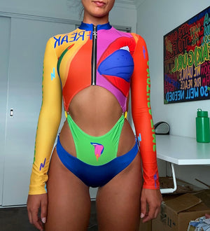 BORN TO BE WILD BODYSUIT - orange/yellow
